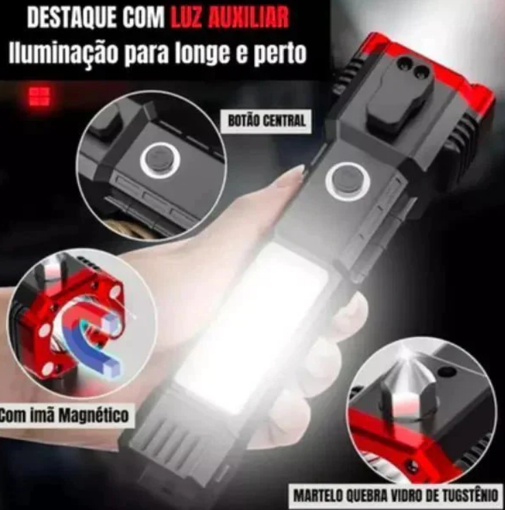 Lanterna Tática Indestrutível 4 em 1 - Ultra Potência - ENTREGA EXPRESSA