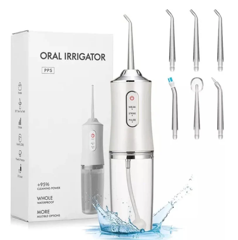 Irrigador Oral Jato de Água Dental Water Flosser Bucal Recarregável Portátil Profissional Sem Fio