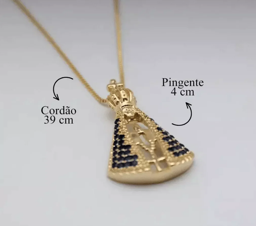 Colar Nossa Senhora Aparecida -Dupla Face ( PAGUE 1 LEVE 2 )