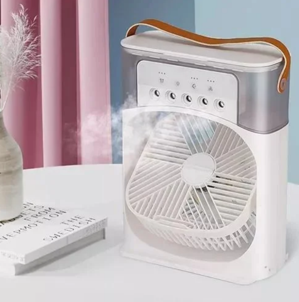 Mini Ventilador e Climatizador Portátil com LED