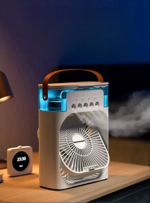 Mini Ventilador e Climatizador Portátil com LED