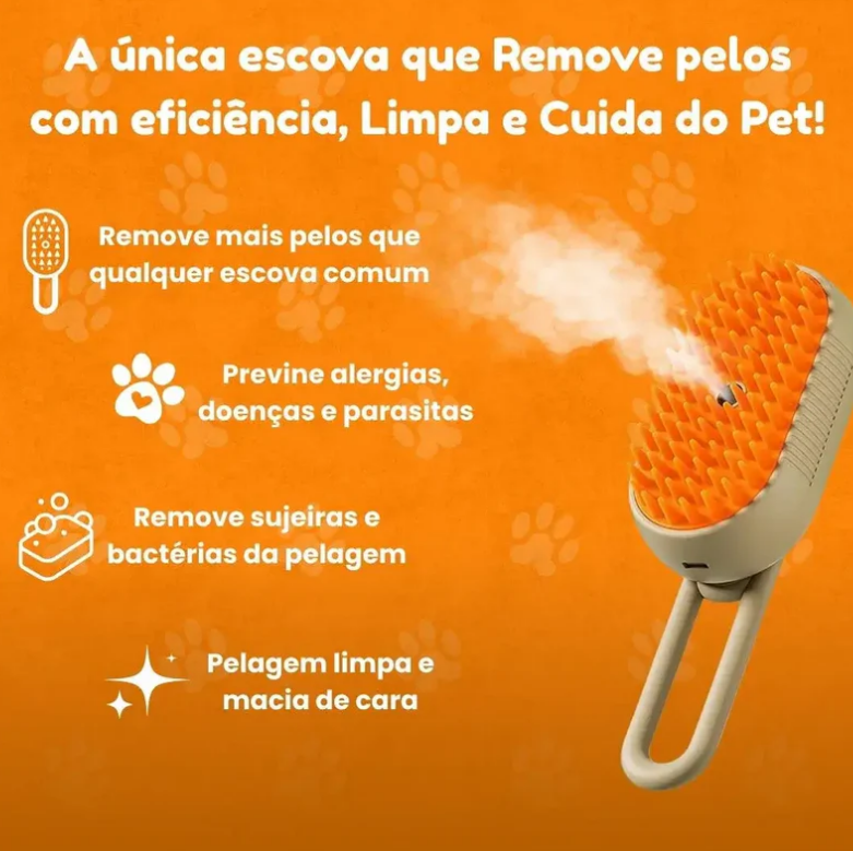Escova a Vapor Removedora de Pelos 3 em 1 (Leia a Descrição)