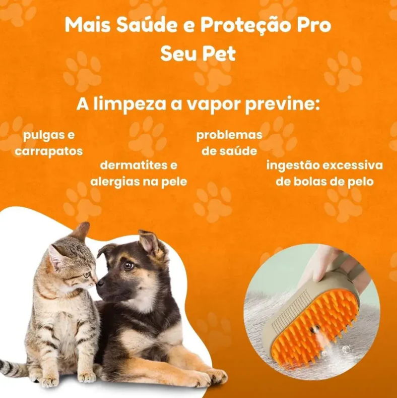 Escova a Vapor Removedora de Pelos 3 em 1 (Leia a Descrição)