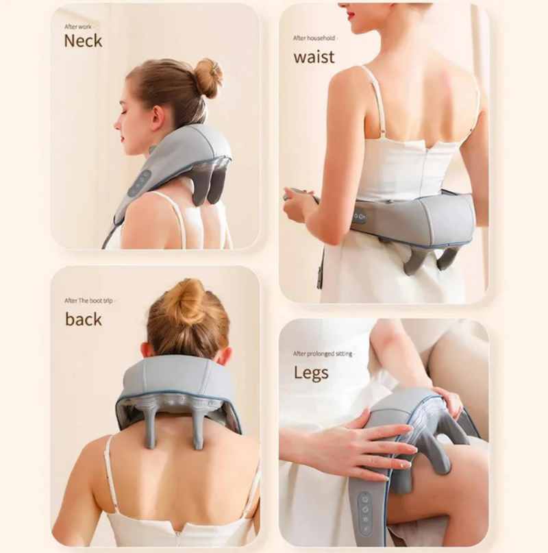 Massageador Shiatsu Movimento de Mãos - Alívio Imediato do Estresse