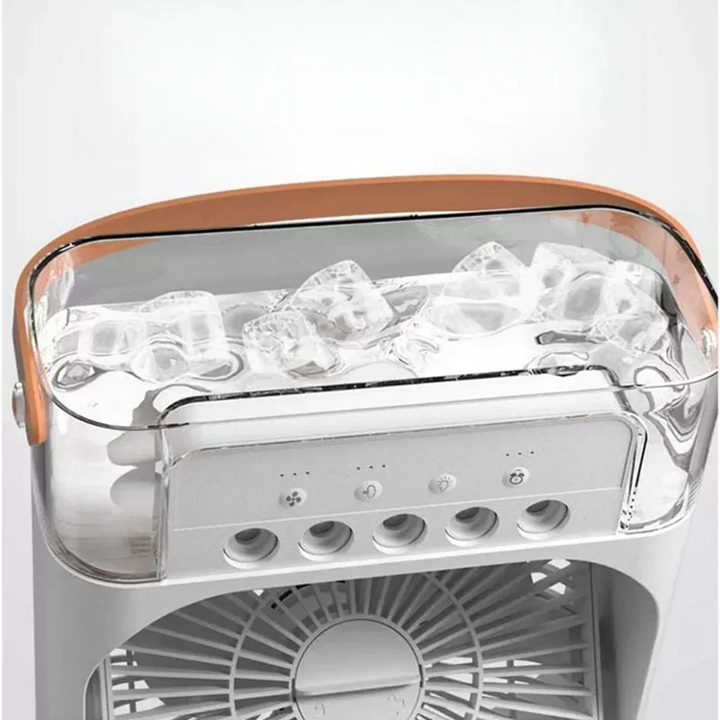 Mini Ventilador e Climatizador Portátil com LED