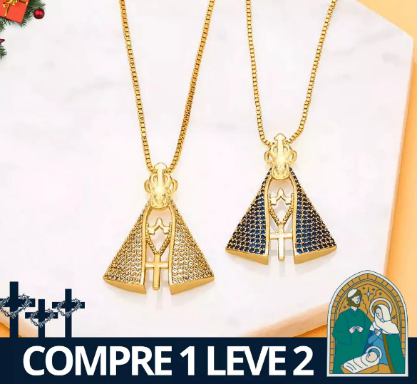 Colar Nossa Senhora Aparecida -Dupla Face  ( PAGUE 1 LEVE 2 )