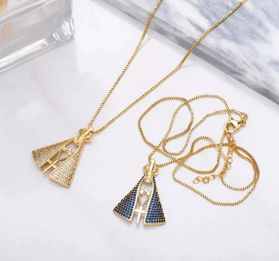 Colar Nossa Senhora Aparecida -Dupla Face  ( PAGUE 1 LEVE 2 )